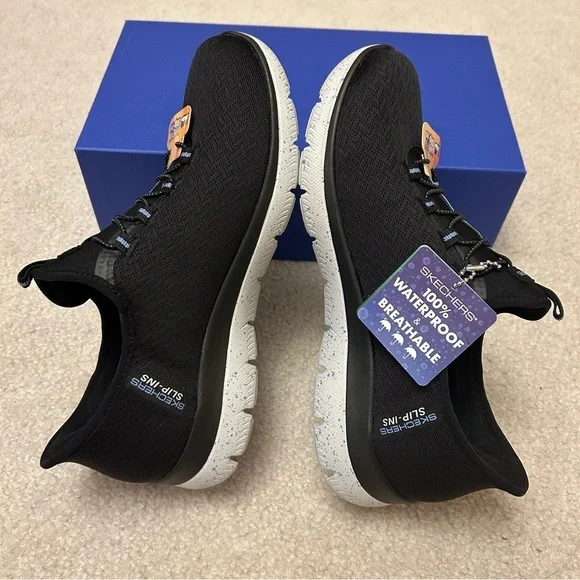 Skechers Waterproof Hands Free Slip-ins Summits-Best Choice Sneaker Black Sz 6.5 - Picture 11 of 12